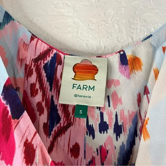 Farm Rio Crepe Boboikat Mini Wrap Mini Dress in Multi - Picture 12 of 13